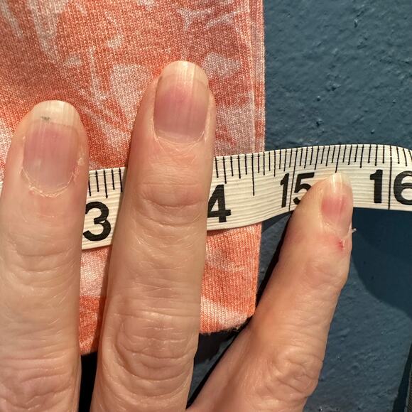 Cupio Size XL Wide Leg Capri Pants Pull On Pink Blush Print Comfy Knit Beachy - Picture 5 of 7